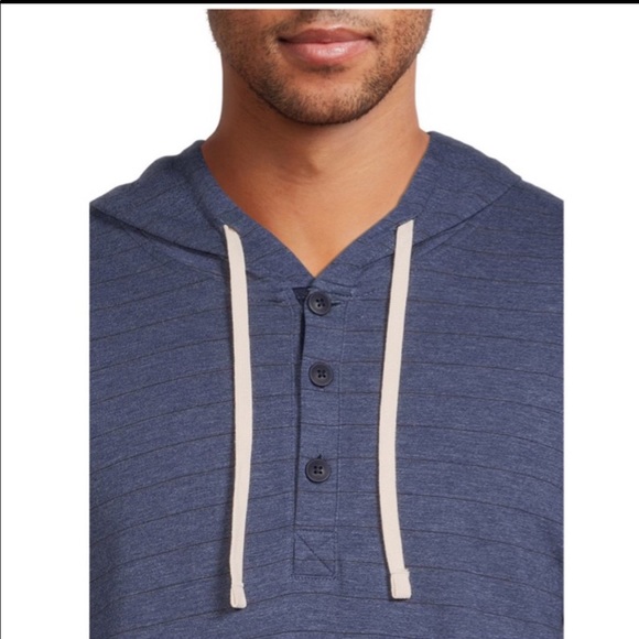 Medium - George Men's and Big Men's Henley Hoodie - Picture 8 of 8